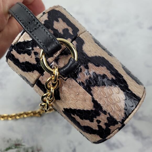 Delicate Pink Snakeskin Officina del Poggio Micro Safari Bag - Picture 10 of 16